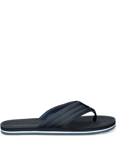 Tommy Hilfiger striped perforated flip-flops Blue FM0FM05712