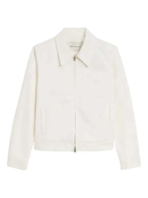 AMI Paris zipped jacket White HJK904DE0126
