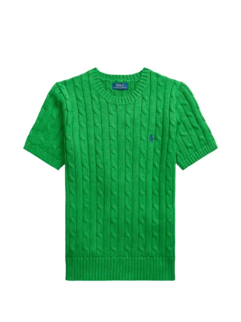 Polo Ralph Lauren cable-knit short-sleeved sweater Green 211910987035