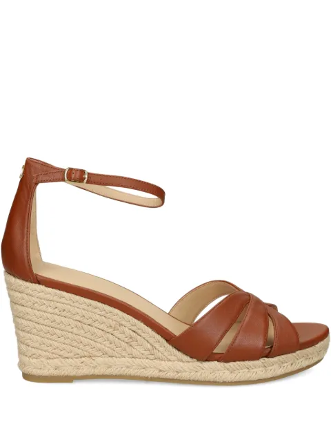 Lauren Ralph Lauren crisscross-strap wedge sandals Brown 802P04433