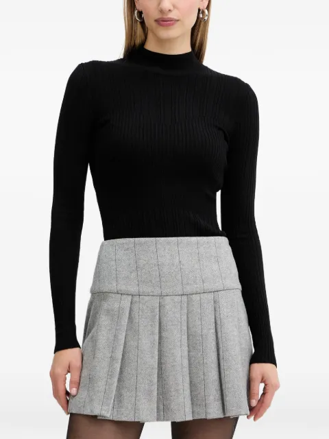 TWINSET mock-neck logo-plaque sweater Black 252TT3221
