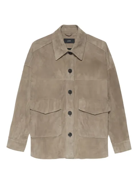 Arma buttoned suede jacket Neutrals 005L26102502