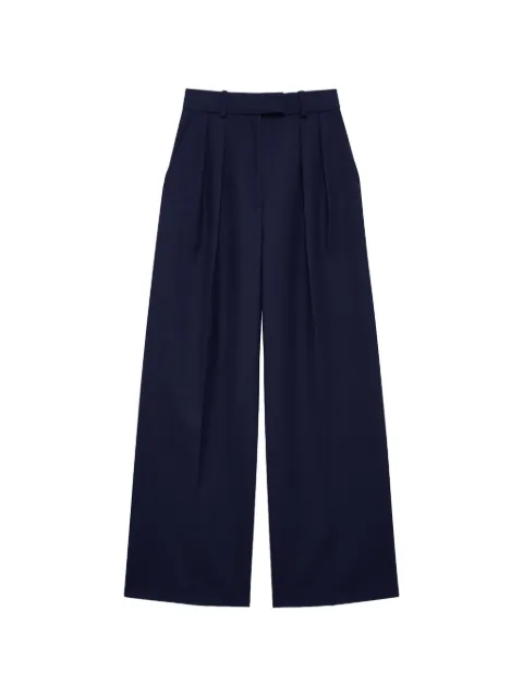 ANINE BING pleated palazzo trousers Blue A0310389NYA34