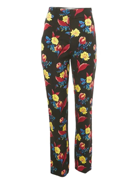 DVF Diane von Furstenberg crepe floral-print trousers Black 1223241
