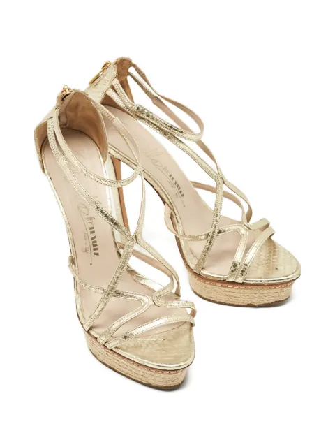 Le Silla platform strapy espadrilles Gold 1052472