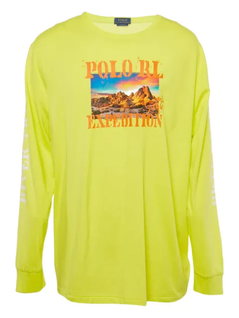 Polo Ralph Lauren Vintage graphic-print long-sleeve T-shirt Yellow 1223244