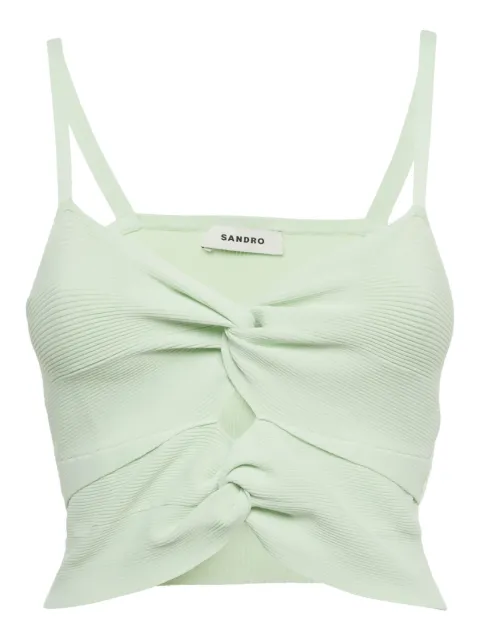 SANDRO cut-out sleeveless top Green 1202583