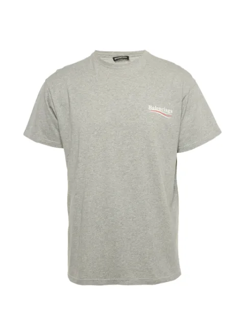 Balenciaga Pre-Owned 2018 logo jersey T-shirt Grey 1193661