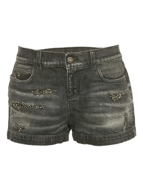 Gucci Pre-Owned denim embellished shorts Grey 1223724