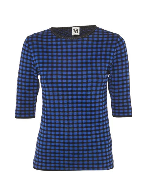 Missoni Pre-Owned knit checks top Blue 1215007
