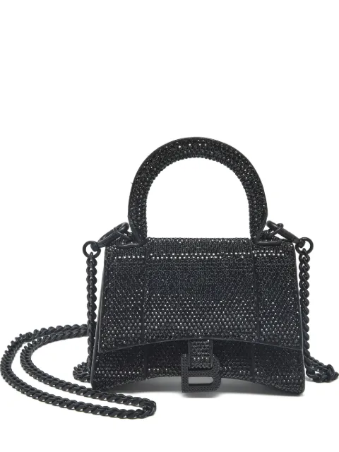 Balenciaga Pre-Owned Hourglass crystal-embellished tote bag Black 1213149