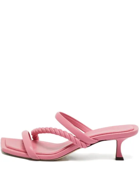 Jimmy Choo Pre-Owned Diosa twisted leather sandals Pink 1210043