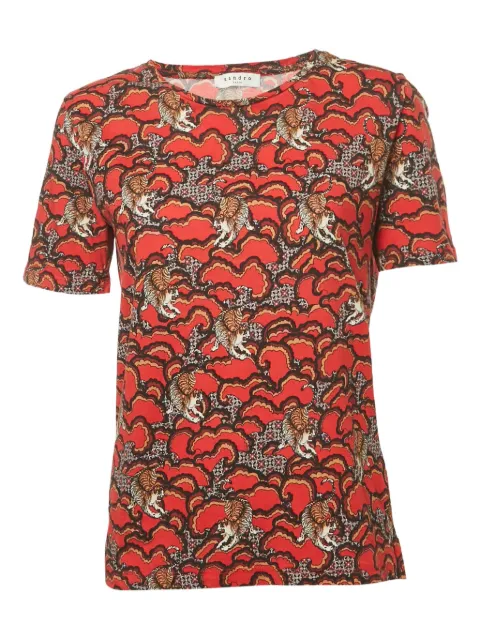 SANDRO tiger-print t-shirt Red 1189846