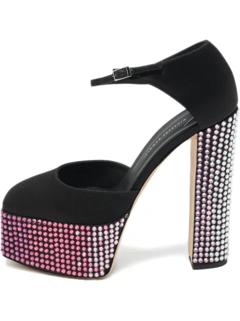 Giuseppe Zanotti Vintage platform crystal sandals Black 1222665