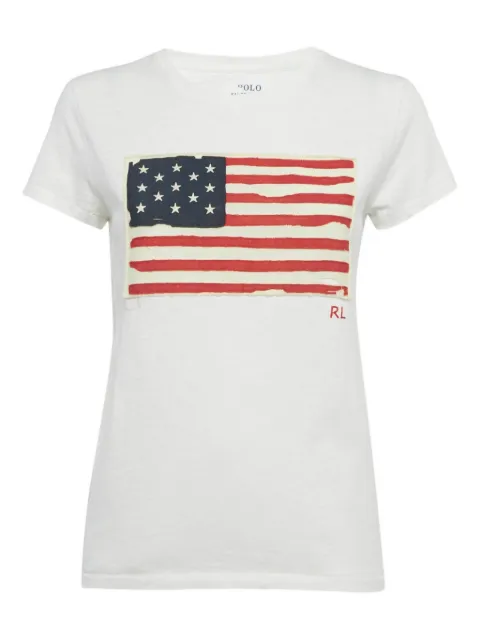 Polo Ralph Lauren Vintage flag applique T-shirt White 1234028