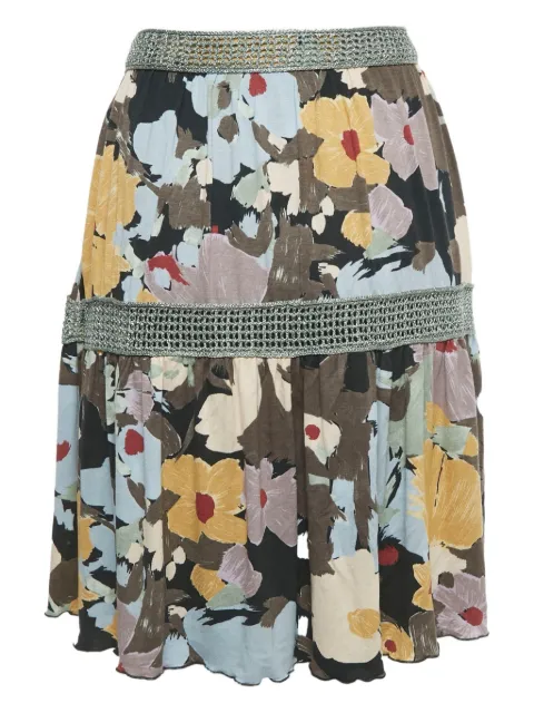 Missoni Pre-Owned crochet-trim mini skirt Brown 1226467