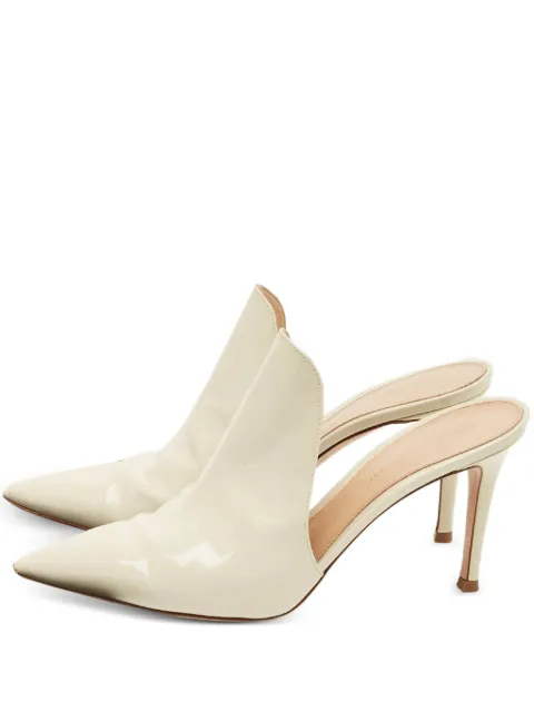 Gianvito Rossi Aramis leather pointed mules Neutrals 1222917