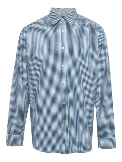 BOSS check cotton shirt Blue 1225623