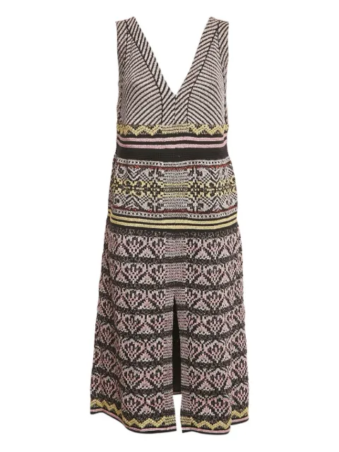 Missoni Pre-Owned V-neck midi dress Black 1218040