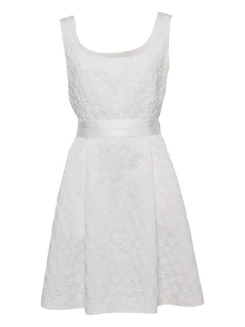 Carolina Herrera Vintage patterned-jacquard mini dress White 1187115