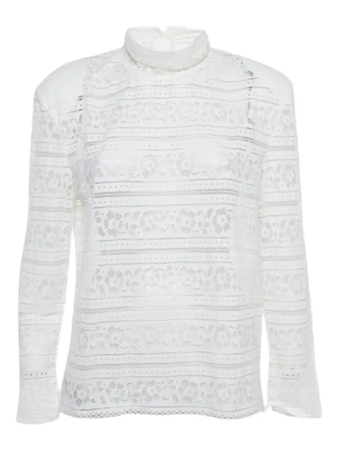 SANDRO lace mock-neck top White 1216847