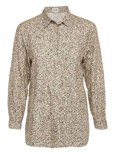 Kenzo Pre-Owned corduroy button-fastening shirt Neutrals 1229643