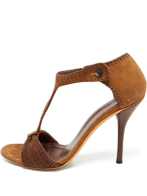 Gucci Pre-Owned stiletto-heel T-strap sandals Brown 1184331