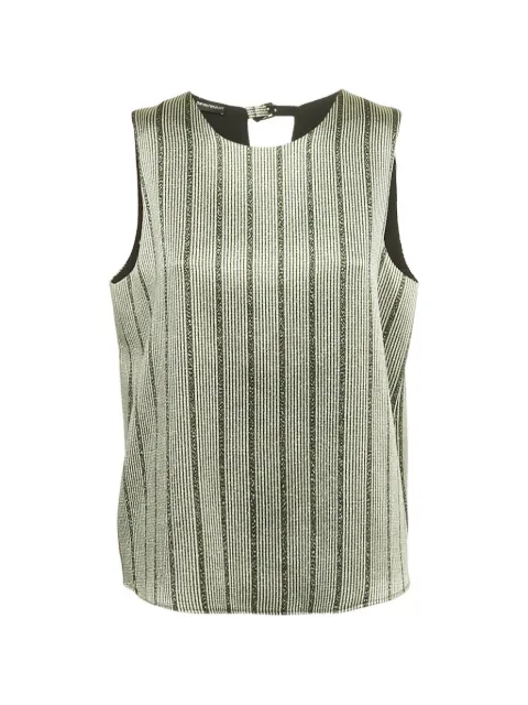 Emporio Armani Pre-Owned lurex striped top Gold 1233112