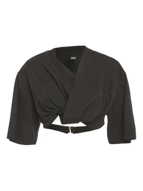 Jacquemus Pre-Owned Le Bahia Court blouse Black 1216756