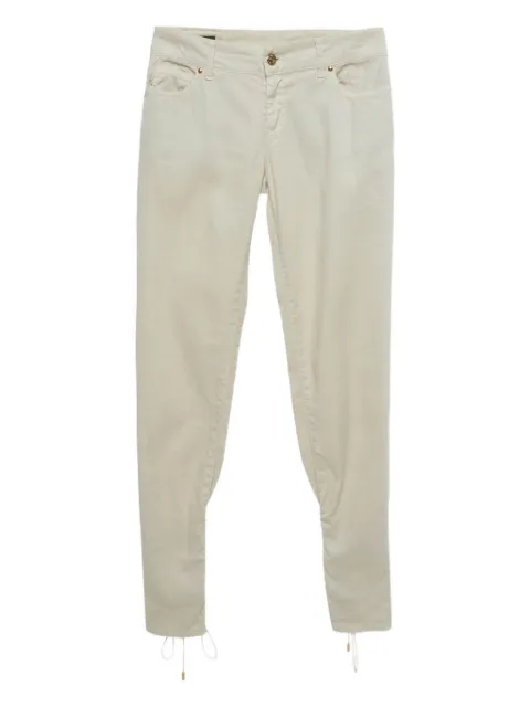 Gucci Pre-Owned lace-up skinny trousers Neutrals 1190884