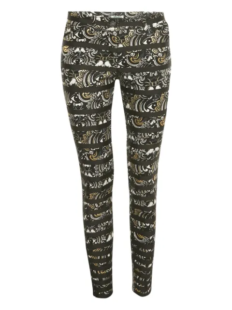 Kenzo Pre-Owned striped-detail belt-loop trousers Black 1222967