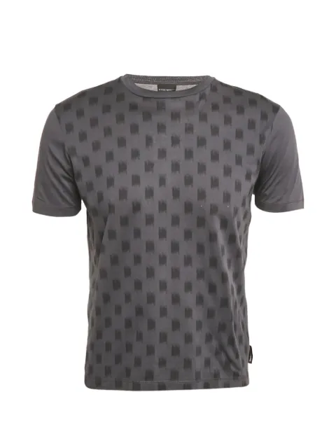 Emporio Armani Pre-Owned print crewneck jersey Grey 1194910