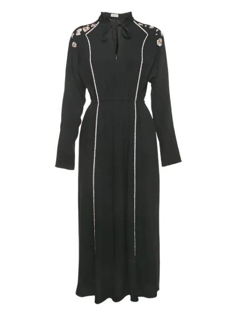 Sonia Rykiel Pre-Owned rhinestone-embellished maxi dress Black 1189817