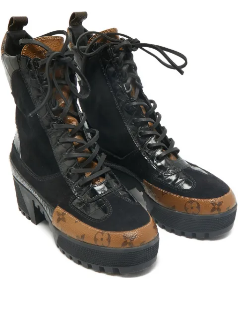 Louis Vuitton Pre-Owned Laureate combat boots Black 1167225