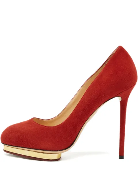 Charlotte Olympia Dolly suede pumps Red 1236182