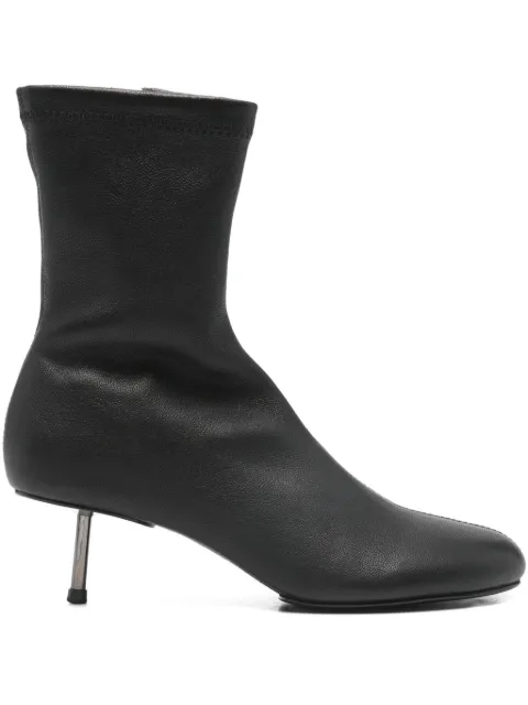St. Agni leather heel boots Black R26112BLK