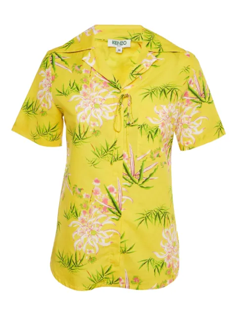 Kenzo Pre-Owned Hawaiian floral shirt Yellow 1221023