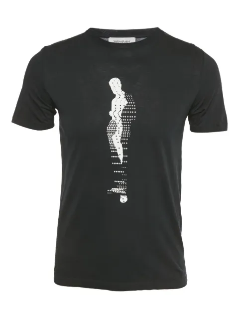 Saint Laurent Pre-Owned printed T-shirt Black 1225040