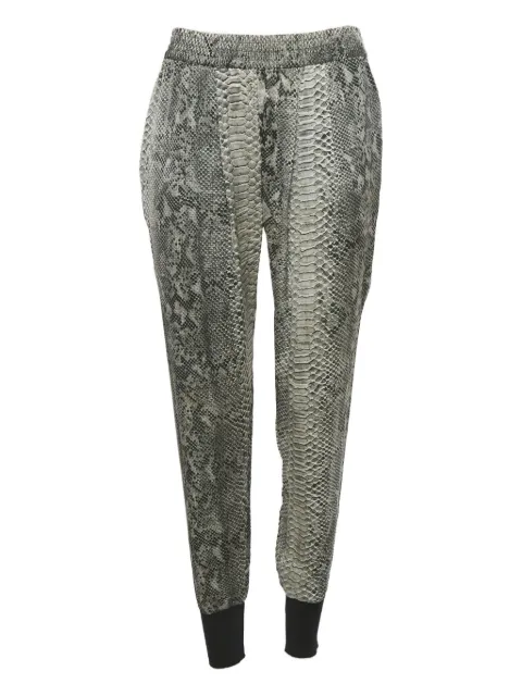 Stella McCartney Pre-Owned snakeskin-print silk trousers Grey 1189943