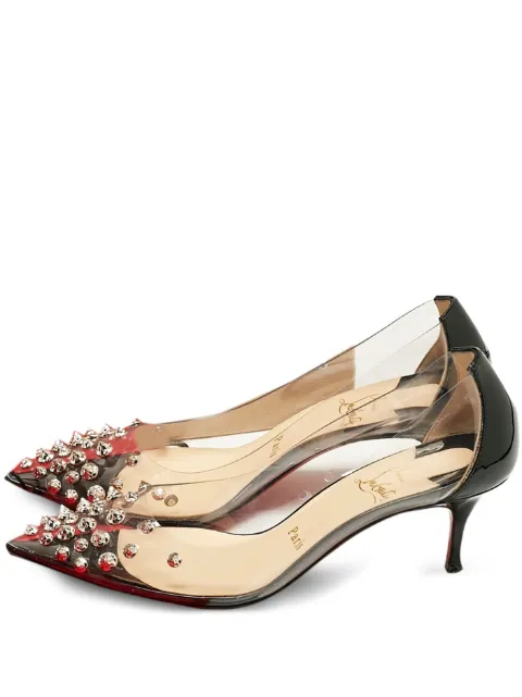 Christian Louboutin Pre-Owned Collaclou spiked leather pumps White 1211895