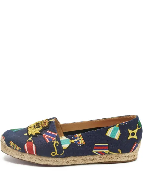 Christian Louboutin Pre-Owned Galia printed espadrilles Blue 1224301