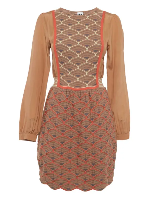Missoni Pre-Owned patterned mini dress Brown 1215247