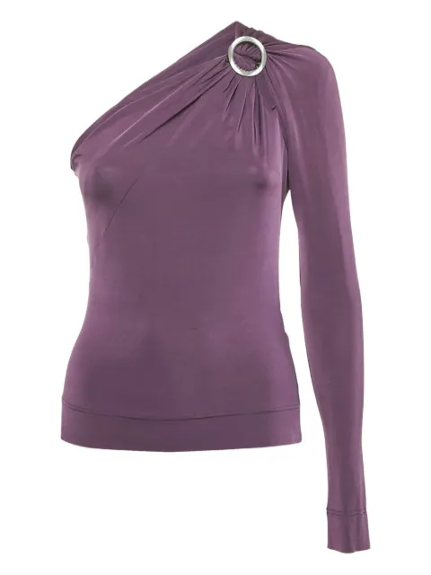 Just Cavalli Vintage asymmetric neckline blouse Purple 1192820
