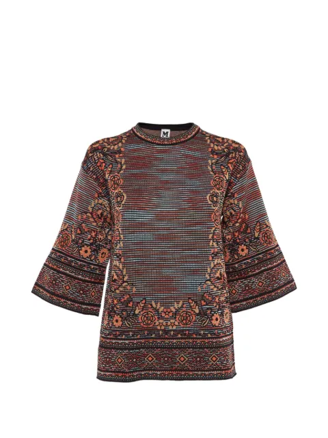 Missoni Pre-Owned floral-jacquard jumper Orange 1216453