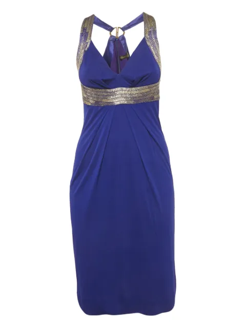 Roberto Cavalli Vintage beading jersey dress Blue 1213595