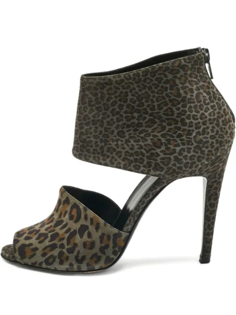 Pierre Hardy leopard-print zip suede sandals Grey 1213898