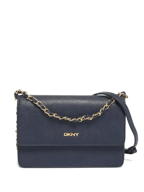 DKNY 2015 Bryant Park leather chain-detail crossbody bag Blue 1198739