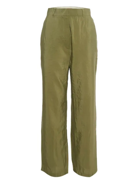 Max Mara crepe straight-leg trousers Green 1233153