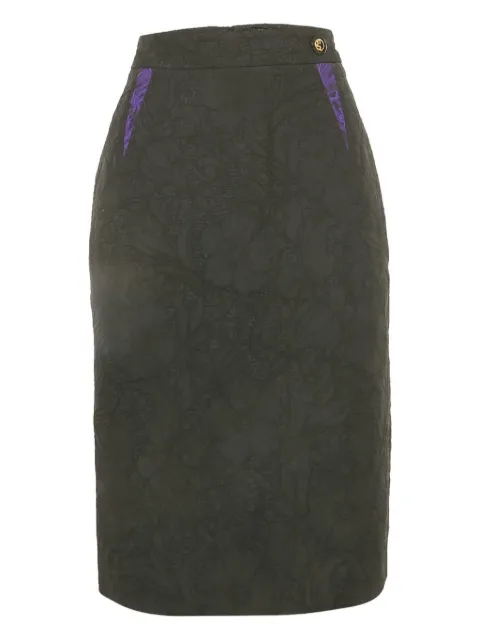 Cavalli Class jacquard pencil skirt Black 1223235