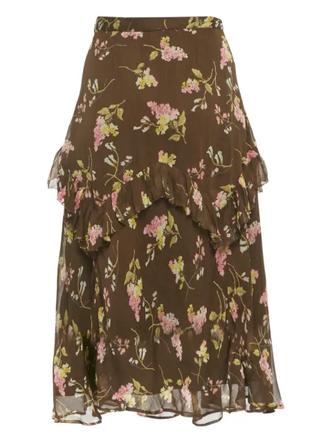 Polo Ralph Lauren Vintage floral-print midi skirt Brown 1221492